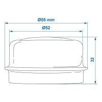 Anhänger Staubkappe Ø52mmx26mm passend für Knott/Hahn/Nieper