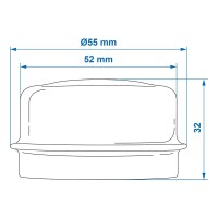Anhänger Staubkappe Ø52mmx26mm passend für Knott/Hahn/Nieper im blister