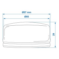 Anhänger Staubkappe Ø55mmx29mm passend für AL-KO