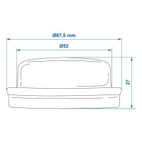 Anhänger Staubkappe Ø64mmx28mm passend für Knott