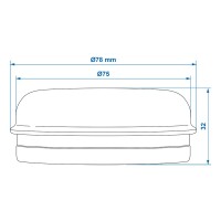 Anhänger Staubkappe Ø75mmx32mm passend für Williams - Set von 2 Stück