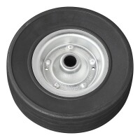 Ersatzrad für Stützrad Metall-Felge mit Vollgummi-Reifen 220 x 65 mm 300 kg