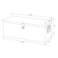 Werkzeugbox Aluminium für Anhänger 760 x 320 x H270 mm