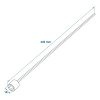 Bohrmaschinen Adapter Verlängerung 440mm / 19mm für Ausdrehstütze