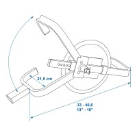 Radkralle 13 -16 Zoll mit Stahlplatte