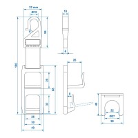 Kopfstützenhaken heavy duty - set von 2 Stück