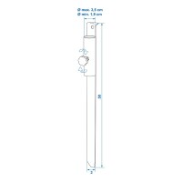 Wäschespinne & Sonnenschirm Rasendorn 50cm Ø35mm