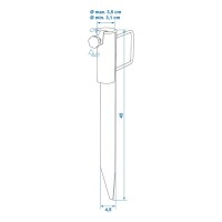Wäschespinne & Sonnenschirm Rasendorn 45cm Ø35mm