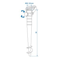 Sonnenschirm Rasendorn 38cm Ø25/36mm