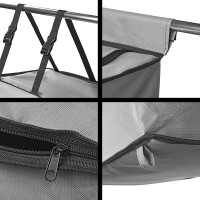 Hängeaufbewahrung 4 Fächer 34 x 34 x 96 cm mit Reißverschlussfach + 7 mm Keder