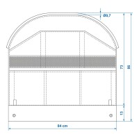 Rad-Organizer 9 Fächer 84 x 86 cm + 7 mm Keder für Wohnwagen/Wohnmobil