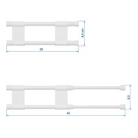 Universal-Verriegelungsstangen verstellbar 25,5-43cm