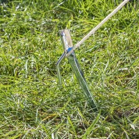 Zelthering 30cm Metal mit Haken 6 Stück im Polybeutel