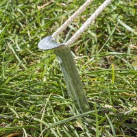 Zelthering 22cm Metal halbrund 10 Stück im Polybeutel