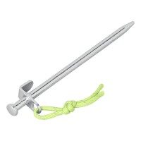 Felsbodenhering 20 cm Verzinkter Stahl mit L-Haken Heavy Duty - Set von 6 Stück