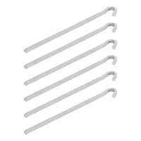 Felsbodenhering 22cm Metal Viereck 6 Stück im Polybeutel
