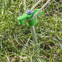 Zelthering 25cm Metal mit Kunststoffhaken 6 Stück im Polybeutel
