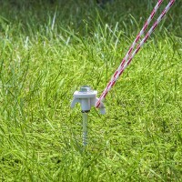 Zelthering 20cm Metal schraubbar mit Kunststoffhaken