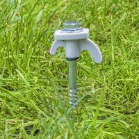 Zelthering 20cm Metal schraubbar mit Kunststoffhaken