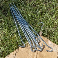 Zelthering 22cm Metal mit offener Öse 10 Stück im Polybeutel