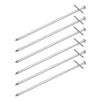 Felsbodenhering 23cm Metal mit geschweißte Querstift 6 Stück im Polybeutel
