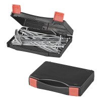 Felsbodenhering 23 cm Metal mit geschweißtem Querstift - Set von 20 Stück im Koffer