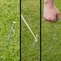 Felsbodenhering 23 cm Metal mit geschweißtem Querstift - Set von 20 Stück im Koffer