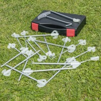 Felsbodenhering 20 cm Metal mit Phosphoreszierende Haken - Set von 20 Stück im Koffer