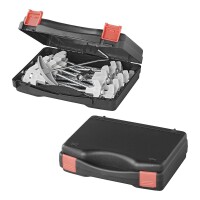 Zelthering 20 cm Metal schraubbar mit Kunststoffhaken und Schraubenkopf - Set von 20 Stück im Koffer