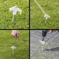 Zelthering 20 cm Metal schraubbar mit Kunststoffhaken und Schraubenkopf - Set von 20 Stück im Koffer
