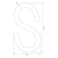 S-Haken Ø3mm 2,9x1,3cm