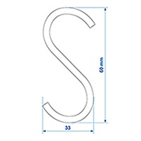 S-Haken Ø4mm 6cm