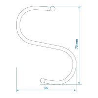 S-Haken Ø4mm 6,5x7,5cm 6 Stück im Blister