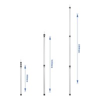 Teleskop-Zeltstange 93-230cm - Set von 2 Stück