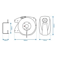 Automatischer Kabelaufroller 15M 3x1,5mm²