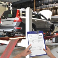 Werkstattauftragstasche A4 blau mit Schlüsseltasche VPE:10St.