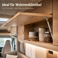 4x Klappenhalter 300 mm für Wohnmobilmöbel – Stahl vernickelt, rechts & links verwendbar