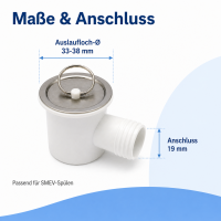 Winkelablauf Ablauf Dusche Waschbecken 19mm Wohnmobil Wohnwagen