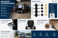 Wasserpumpe Montageset leise Sohle für Wohnmobil Wohnwagen Caravan